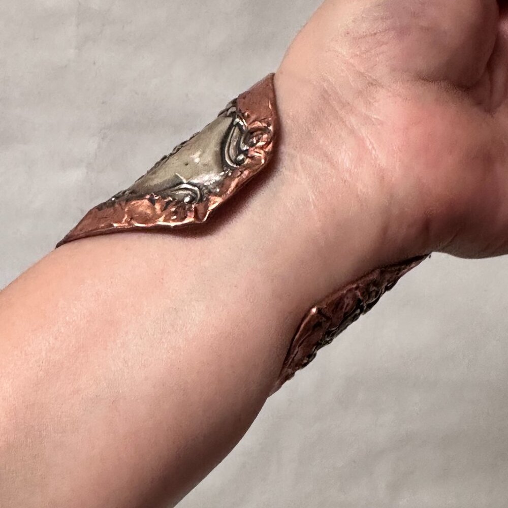 Gorham Sterling Silver Cherub Cuff Copper Cherubim Angel Antique 925 Victorian - Picture 8 of 8